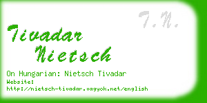 tivadar nietsch business card